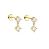 Wholesale Stainless Steel Star Shape Women's Trendy Light Luxury Highend Sense Piercing Earrings