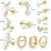 Wholesale Stainless Steel Star Shape Women's Trendy Light Luxury Highend Sense Piercing Earrings