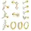 Wholesale Stainless Steel Star Shape Women's Trendy Light Luxury Highend Sense Piercing Earrings
