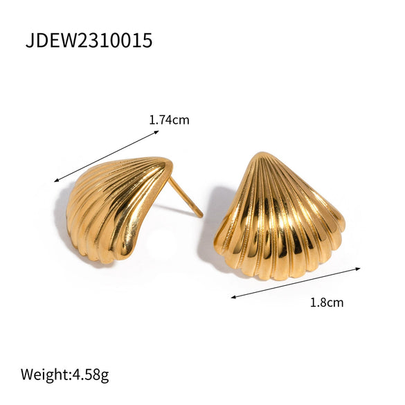Wholesale Stainless Steel Starfish Earrings With Geometric Design And Electroplating Treatment For Women