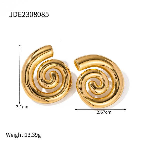 Wholesale Stainless Steel Starfish Earrings With Geometric Design And Electroplating Treatment For Women