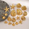 Wholesale Stainless Steel Starfish Earrings With Geometric Design And Electroplating Treatment For Women