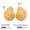 Wholesale Stainless Steel Starfish Earrings With Geometric Design And Electroplating Treatment For Women