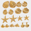 Wholesale Stainless Steel Starfish Earrings With Geometric Design And Electroplating Treatment For Women