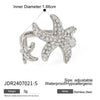 Wholesale Stainless Steel Starfish Opening Ring With Electroplating Animal Pattern For Women