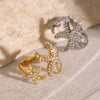 Wholesale Stainless Steel Starfish Opening Ring With Electroplating Animal Pattern For Women