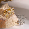 Wholesale Stainless Steel Starfish Opening Ring With Electroplating Animal Pattern For Women