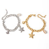 Wholesale Stainless Steel Starfish Shell Conch Bracelet With Electroplating In Natural Style For Marine Series