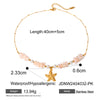 Wholesale Stainless Steel Starfish Shell Conch Bracelet With Electroplating In Natural Style For Marine Series