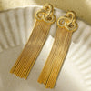 Wholesale Stainless Steel Starfish Tassel Earrings Vacuum Electroplated For Women