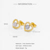 Wholesale Stainless Steel Stud Earrings With Sunflower Geometric Pattern And Electroplating Treatment For Women