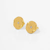 Wholesale Stainless Steel Stud Earrings With Sunflower Geometric Pattern And Electroplating Treatment For Women