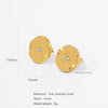 Wholesale Stainless Steel Stud Earrings With Sunflower Geometric Pattern And Electroplating Treatment For Women