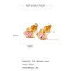Wholesale Stainless Steel Stud Earrings With Sunflower Geometric Pattern And Electroplating Treatment For Women