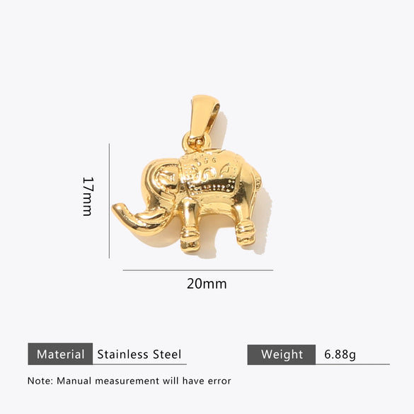 Wholesale Stainless Steel Sun Heart Elephant Multi Shaped Pendant Bracelet Necklace Jewelry Accessories With Electroplating