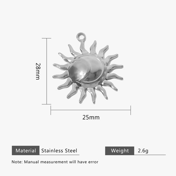 Wholesale Stainless Steel Sun Heart Elephant Multi Shaped Pendant Bracelet Necklace Jewelry Accessories With Electroplating