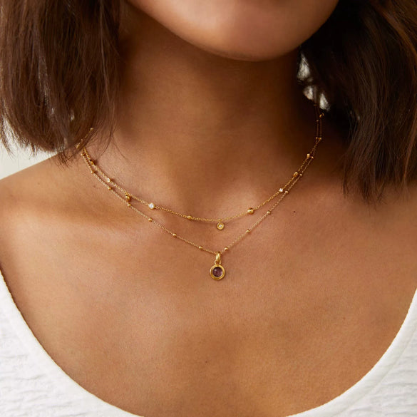 Wholesale Stainless Steel Sweet Geometric Drop Shape Pendant Necklace With Exquisite Zircon And Regular Chain Plated With 18K True Gold