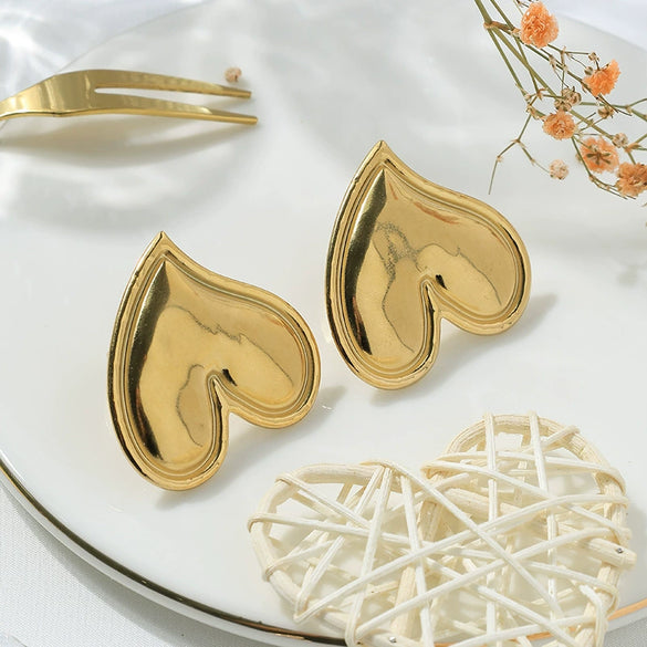 Wholesale Stainless Steel Sweet Heart Shape Ring With Electroplating