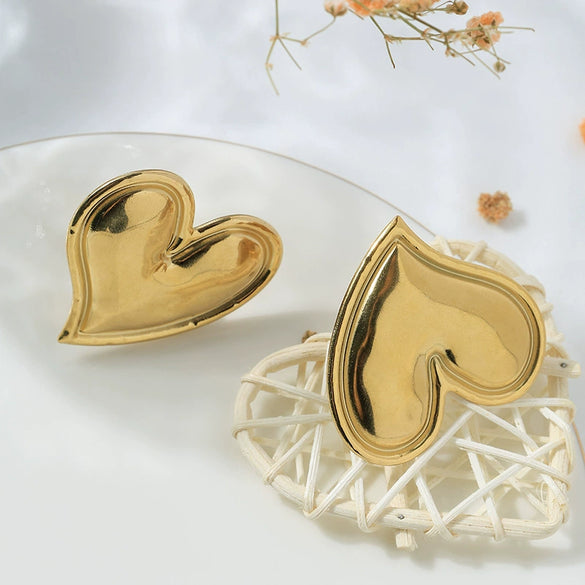 Wholesale Stainless Steel Sweet Heart Shape Ring With Electroplating