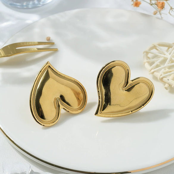 Wholesale Stainless Steel Sweet Heart Shape Ring With Electroplating