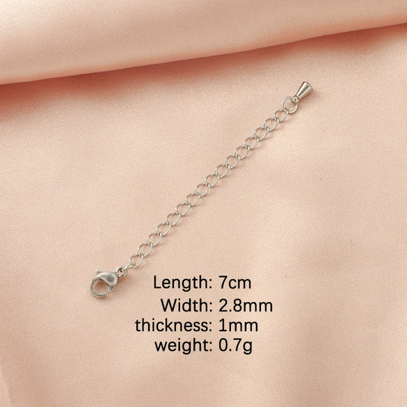 Wholesale Stainless Steel Tail Chain Jewelry Accessories With Doubleheaded Lobster Buckle And Electroplating Process