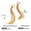 Wholesale Stainless Steel Tassel Earrings With Geometric Design And Electroplating For Women