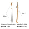 Wholesale Stainless Steel Tassel Earrings With Geometric Design And Electroplating For Women