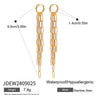 Wholesale Stainless Steel Tassel Earrings With Geometric Design And Electroplating For Women