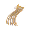 Wholesale Stainless Steel Tassel Earrings With Geometric Style And Electroplating Treatment For Women