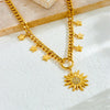 Wholesale Stainless Steel Thick Chain Necklace With Star Pendant And Electroplating For Women In Neutral Style