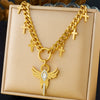 Wholesale Stainless Steel Thick Chain Necklace With Star Pendant And Electroplating For Women In Neutral Style