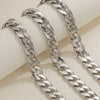 Wholesale Stainless Steel Thread Pattern Electroplated Cuban And Rice Chain Jewelry Accessories For Diy Necklace And Bracelet