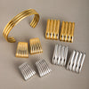 Wholesale Stainless Steel Three Layer Rib Opening Electroplated Bracelet Jewelry