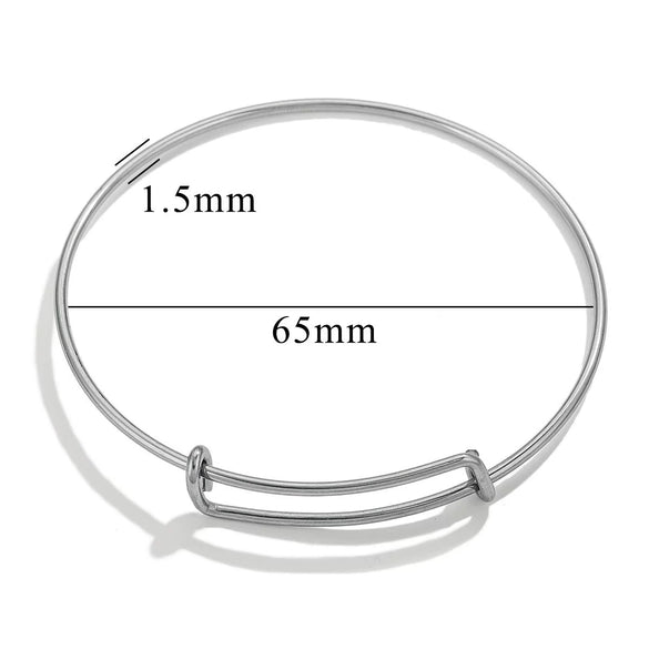 Wholesale Stainless Steel Titanium Steel Coil Pushpull Telescopic Adjustable Electroplated Bracelet
