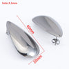 Wholesale Stainless Steel Titanium Steel Earrings With Conch Love Pattern Electroplating For Female Light Luxury Fashion Style