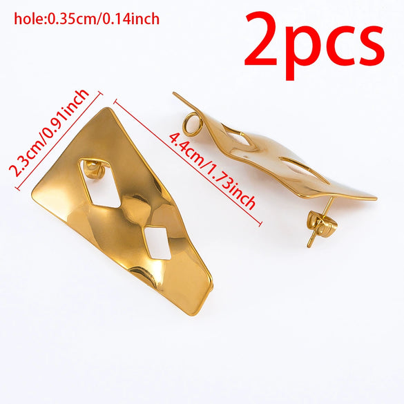 Wholesale Stainless Steel Titanium Steel Earrings With Conch Love Pattern Electroplating For Female Light Luxury Fashion Style