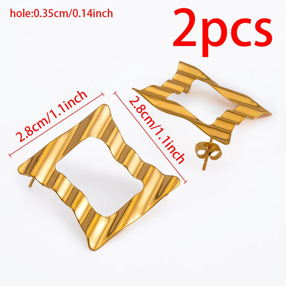 Wholesale Stainless Steel Titanium Steel Earrings With Conch Love Pattern Electroplating For Female Light Luxury Fashion Style