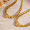 Wholesale Stainless Steel Titanium Steel Geometric Love Pendant Necklace Electroplated For Women