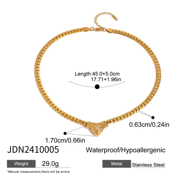 Wholesale Stainless Steel Titanium Steel Geometric Love Pendant Necklace Electroplated For Women