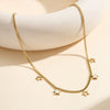 Wholesale Stainless Steel Titanium Steel Geometric Star Hollow Fivepointed Star Electroplated Calendering Chain Necklace Bracelet Jewelry For Women