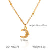 Wholesale Stainless Steel Titanium Steel Necklace With Diamond Set Water Drop Fourleaf Clover Fivepointed Star Pendant Minimalist Style
