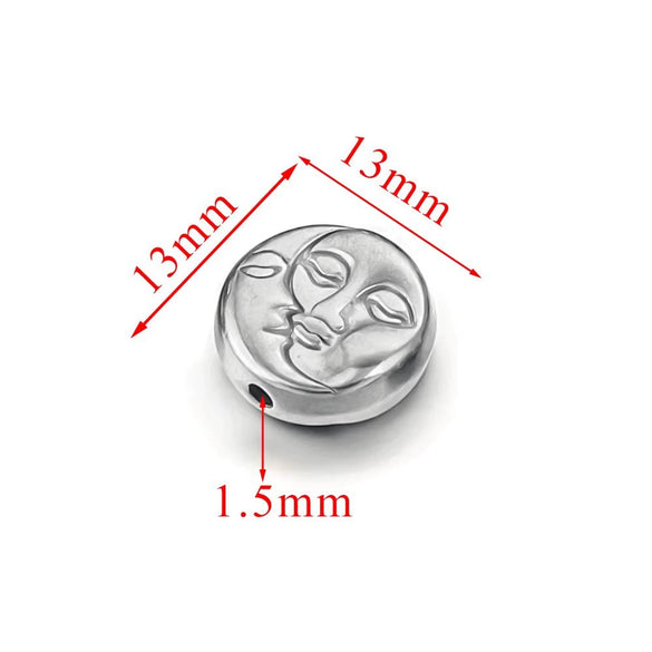 Wholesale Stainless Steel Totem Patterned Drum Beads Style Beaded Jewelry Pendant Bracelet Accessories With Electroplating