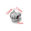 Wholesale Stainless Steel Totem Patterned Drum Beads Style Beaded Jewelry Pendant Bracelet Accessories With Electroplating
