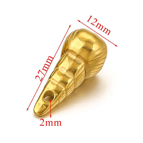 Wholesale Stainless Steel Totem Patterned Drum Beads Style Beaded Jewelry Pendant Bracelet Accessories With Electroplating
