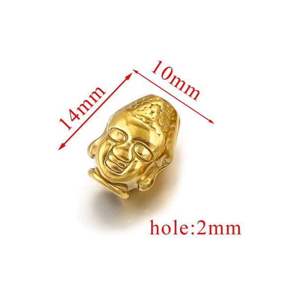 Wholesale Stainless Steel Totem Patterned Drum Beads Style Beaded Jewelry Pendant Bracelet Accessories With Electroplating