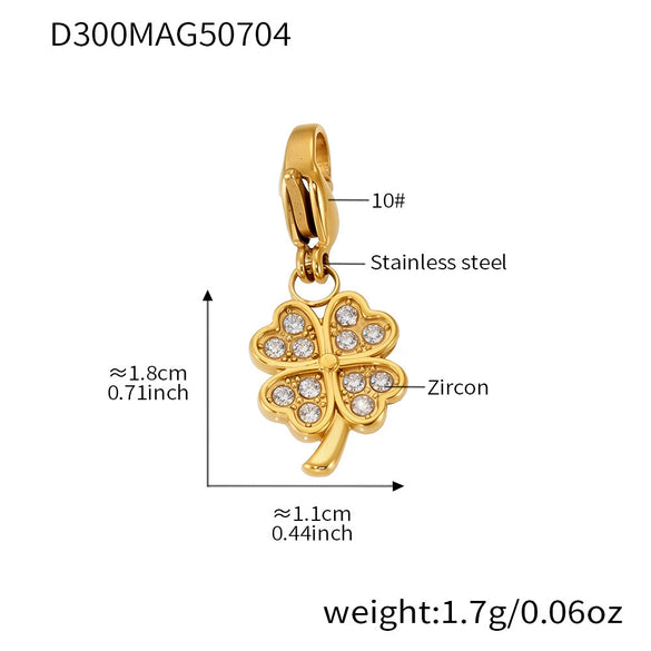 Wholesale Stainless Steel Tree Of Life Zircon Inlaid Geometric Pattern Diy Multiaccessory Bracelet 18K Real Gold Plated For Women