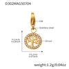 Wholesale Stainless Steel Tree Of Life Zircon Inlaid Geometric Pattern Diy Multiaccessory Bracelet 18K Real Gold Plated For Women