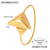 Wholesale Stainless Steel Triangle Opening Bracelet Accessories Simple Geometric Style 18K Gold Plated