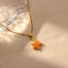 Wholesale Stainless Steel Turtle Pendant Necklace With Cross Chain And Electroplating Processing