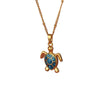 Wholesale Stainless Steel Turtle Pendant Necklace With Cross Chain And Electroplating Processing